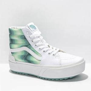 #46S Brand new Sk8-Hi Stacked Mint Gradient Platform Shoes from Vans.